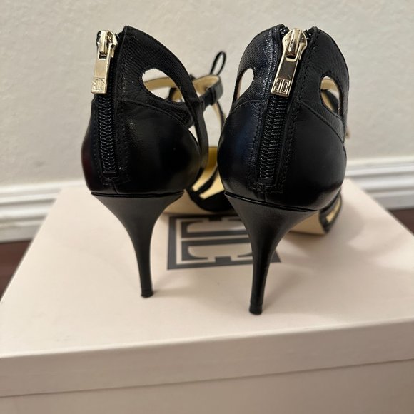 Ivanka Trump Tenice Pointy Toe Pumps (Black Leather) - Picture 7 of 10